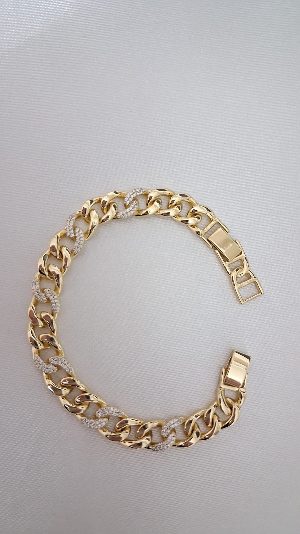 XUPING Bileklik - Kalın Zincir Arası Taş Detaylı